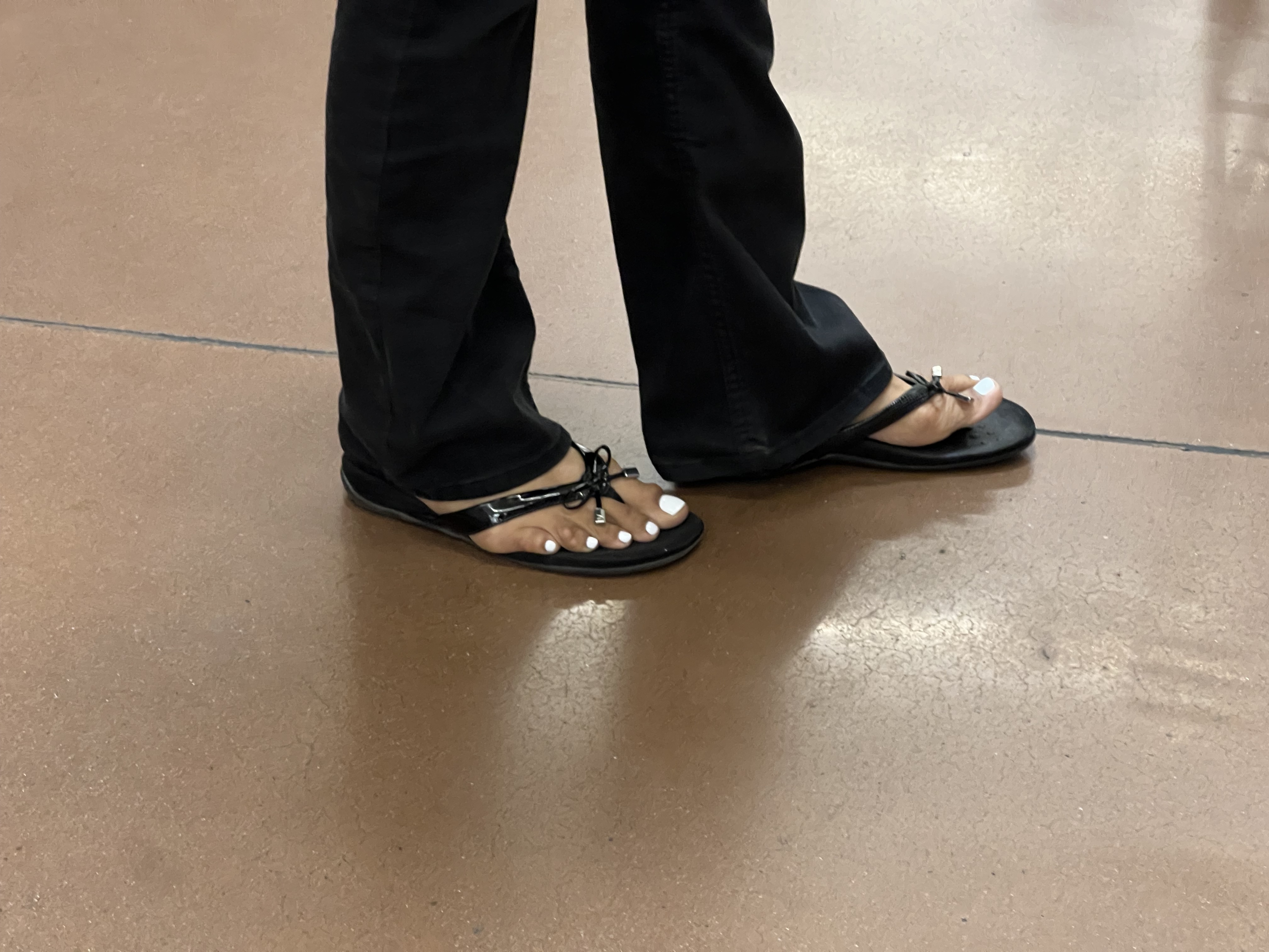 Gilf and milf feet at supermarket — 21