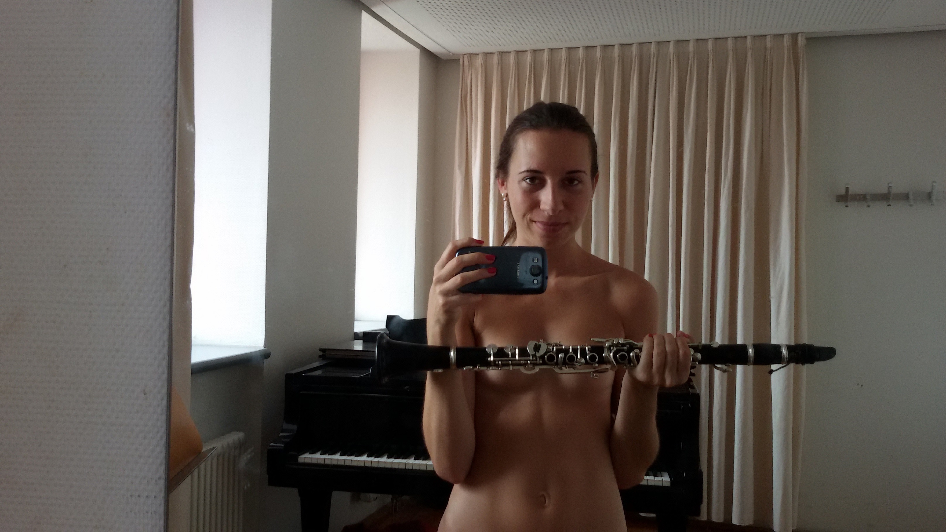 German teacher Malin posing — 30