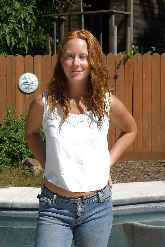 Real Red Head Getting Naked — 18