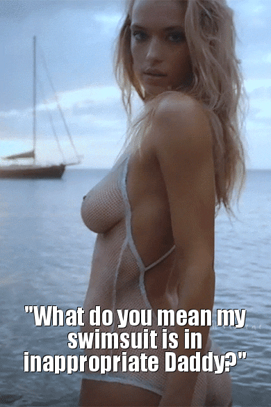 Daughter daddy tit tease GIF captions — 6